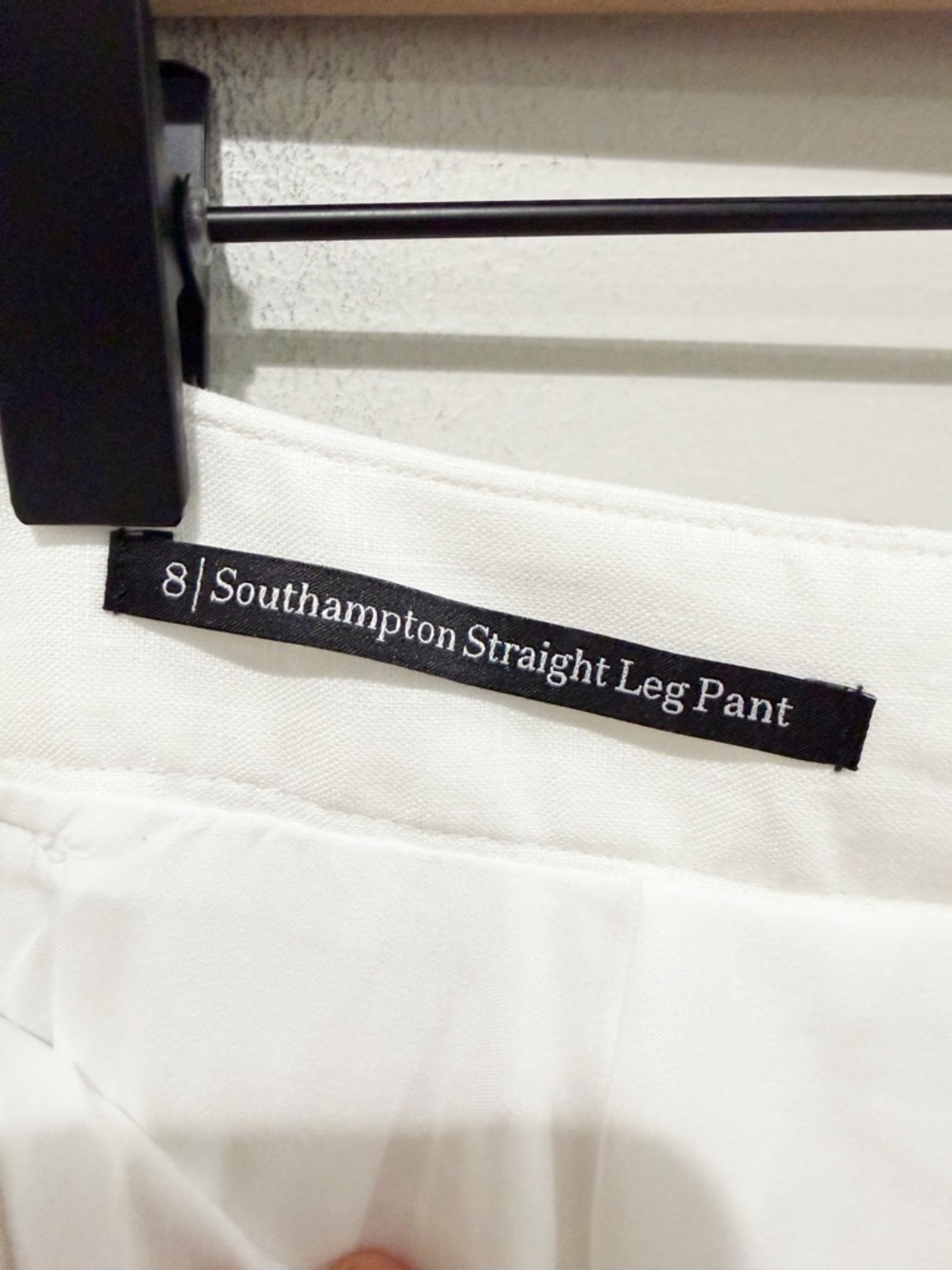 TALBOTS Southhampton Straight Leg Linen Pant White NEW Coastal Classic Size 8 - Picture 9 of 10